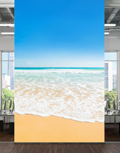 Load image into Gallery viewer, Bright Afternoon Blue Skies Ocean Beach Wave Wall Mural. #6272
