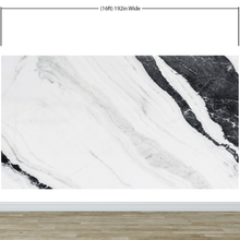 Carregar imagem no visualizador da galeria, Black and White Marble Stone Granite Slate Wall Mural. Peel and Stick. #6273
