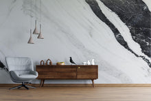 Cargar imagen en el visor de la galería, Black and White Marble Stone Granite Slate Wall Mural. Peel and Stick. #6273
