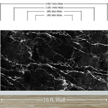 Load image into Gallery viewer, Black Marble Stone Granite Slate Peel and Stick Wallpaper | Removable Wall Mural #6274
