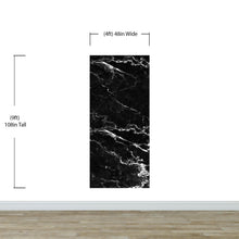 Carregar imagem no visualizador da galeria, Black Marble Stone Granite Slate Peel and Stick Wallpaper | Removable Wall Mural #6274
