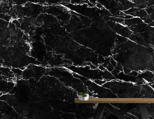 Load image into Gallery viewer, Black Marble Stone Granite Slate Peel and Stick Wallpaper | Removable Wall Mural #6274
