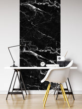 Load image into Gallery viewer, Black Marble Stone Granite Slate Peel and Stick Wallpaper | Removable Wall Mural #6274
