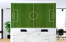 Load image into Gallery viewer, Soccer Field Wallpaper. Football Pitch Wallpaper. Peel and Stick Wall Mural. Soccer Stadium Wallpaper. #6465
