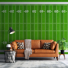 Load image into Gallery viewer, Football Field Wall Mural. 100 yard field with end zone large wall mural. #6276
