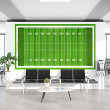 Load image into Gallery viewer, Football Field Wall Mural. 100 yard field with end zone large wall mural. #6276
