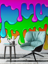 Carregar imagem no visualizador da galeria, Bright Color Dripping Ink Splatter Wall Mural. #6285
