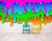 Cargar imagen en el visor de la galería, Bright Color Dripping Ink Splatter Wall Mural. #6285
