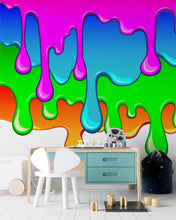 Carregar imagem no visualizador da galeria, Bright Color Dripping Ink Splatter Wall Mural. #6285
