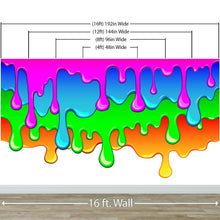 Cargar imagen en el visor de la galería, Bright Color Dripping Ink Splatter Wall Mural. #6285
