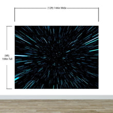 Load image into Gallery viewer, Lightspeed Through Hyperspace Wall Mural. Peel and Sticker Wallpaper. #6286
