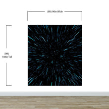 Load image into Gallery viewer, Lightspeed Through Hyperspace Wall Mural. Peel and Sticker Wallpaper. #6286
