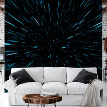 Load image into Gallery viewer, Lightspeed Through Hyperspace Wall Mural. Peel and Sticker Wallpaper. #6286
