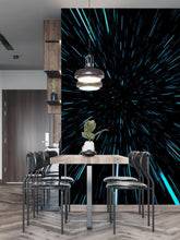 Load image into Gallery viewer, Lightspeed Through Hyperspace Wall Mural. Peel and Sticker Wallpaper. #6286
