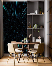 Load image into Gallery viewer, Lightspeed Through Hyperspace Wall Mural. Peel and Sticker Wallpaper. #6286
