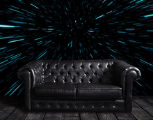 Load image into Gallery viewer, Lightspeed Through Hyperspace Wall Mural. Peel and Sticker Wallpaper. #6286
