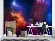 Load image into Gallery viewer, Space Galaxy Nebula Wall Mural Peel and Sticker Wallpaper. #6295
