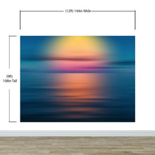 Load image into Gallery viewer, Sunset over the Ocean Horizon Wall Mural. Peel and Stick Wallpaper. #6308
