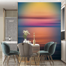 Cargar imagen en el visor de la galería, Sunset over the Ocean Horizon Wall Mural. Peel and Stick Wallpaper. #6308
