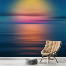 Carregar imagem no visualizador da galeria, Sunset over the Ocean Horizon Wall Mural. Peel and Stick Wallpaper. #6308
