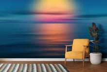 Cargar imagen en el visor de la galería, Sunset over the Ocean Horizon Wall Mural. Peel and Stick Wallpaper. #6308
