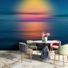 Load image into Gallery viewer, Sunset over the Ocean Horizon Wall Mural. Peel and Stick Wallpaper. #6308
