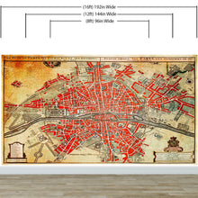 Cargar imagen en el visor de la galería, Vintage Map of Paris Wall Mural. Plattegrond van Parijs (ca. 1721–1774) by Guillaume Delisle. #6312
