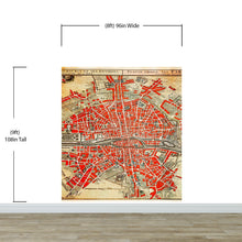 Load image into Gallery viewer, Vintage Map of Paris Wall Mural. Plattegrond van Parijs (ca. 1721–1774) by Guillaume Delisle. #6312
