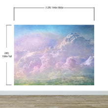 Load image into Gallery viewer, Cloudy Sky View Wall Mural. Abstract Grunge, Scratches and Grainy Design. Peel and Stick Wallpaper. #6326
