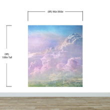Load image into Gallery viewer, Cloudy Sky View Wall Mural. Abstract Grunge, Scratches and Grainy Design. Peel and Stick Wallpaper. #6326
