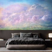 Cargar imagen en el visor de la galería, Cloudy Sky View Wall Mural. Abstract Grunge, Scratches and Grainy Design. Peel and Stick Wallpaper. #6326

