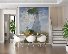 Load image into Gallery viewer, Monet Painting Wall Mural. Woman with a Parasol, Madame Monet and Her Son (1875) Painting. #6332
