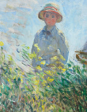 Carregar imagem no visualizador da galeria, Monet Painting Wall Mural. Woman with a Parasol, Madame Monet and Her Son (1875) Painting. #6332
