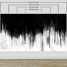 Cargar imagen en el visor de la galería, Black and White Grunge Line Art Wall Mural / Peel and Stick Wallpaper. #6336
