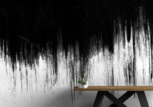 Cargar imagen en el visor de la galería, Black and White Grunge Line Art Wall Mural / Peel and Stick Wallpaper. #6336
