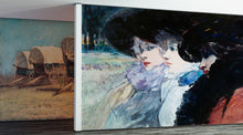 Load image into Gallery viewer, Vintage Painting, Three Women in Profile by Artist Henry Somm. Large Wall Mural / Peel and Stick Wallpaper. #6338
