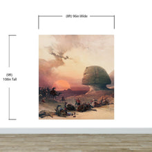 Load image into Gallery viewer, Ancient Egypt Pyramids Wall Mural. Approach of the Simoom Desert of Gizeh illustration by David Roberts. #6343
