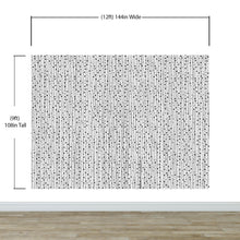 Load image into Gallery viewer, Stylish Hand-drawn Thin Vertical Lines and Dots Wall Mural Pattern. Peel and Stick Wallpaper. #6346
