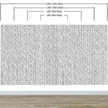 Load image into Gallery viewer, Stylish Hand-drawn Thin Vertical Lines and Dots Wall Mural Pattern. Peel and Stick Wallpaper. #6346
