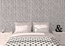 Load image into Gallery viewer, Stylish Hand-drawn Thin Vertical Lines and Dots Wall Mural Pattern. Peel and Stick Wallpaper. #6346
