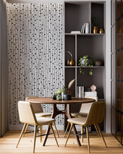 Cargar imagen en el visor de la galería, Stylish Hand-drawn Thin Vertical Lines and Dots Wall Mural Pattern. Peel and Stick Wallpaper. #6346
