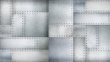 Load image into Gallery viewer, Stainless Steel Metal Grunge Design Wall Mural. Industrial Theme Peel and Stick Wallpaper. #6350
