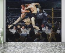 Load image into Gallery viewer, Boxing Match Painting Artwork Wall Mural. Stag at Sharkey&#39;s (1909) painting by George Wesley Bellows. #6353
