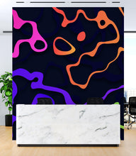 Load image into Gallery viewer, Colorful Abstract Fluid Lines Wallpaper. Peel and Stick Wall Mural. #6358
