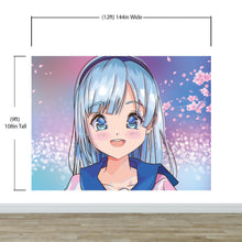 Load image into Gallery viewer, Cute Girl Anime Wall Mural. Japanese Style Animation Design. #6360
