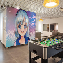 Load image into Gallery viewer, Cute Girl Anime Wall Mural. Japanese Style Animation Design. #6360
