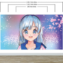 Load image into Gallery viewer, Cute Girl Anime Wall Mural. Japanese Style Animation Design. #6360
