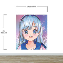 Load image into Gallery viewer, Cute Girl Anime Wall Mural. Japanese Style Animation Design. #6360
