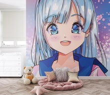 Load image into Gallery viewer, Cute Girl Anime Wall Mural. Japanese Style Animation Design. #6360
