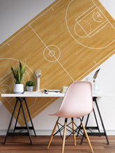 Cargar imagen en el visor de la galería, Basketball Court Hardwood Pattern Wall Mural. #6361
